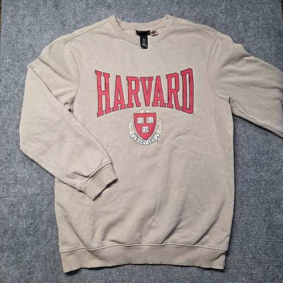 H&M Other - Harvard Sweatshirt Mens Small Beige H&M Regular Fit Crewneck Fleece Pullover